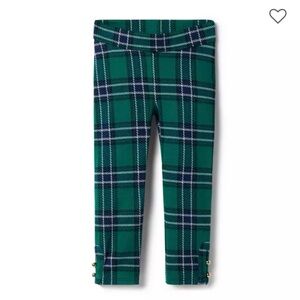 Janie and Jack Green Plaid Leggings